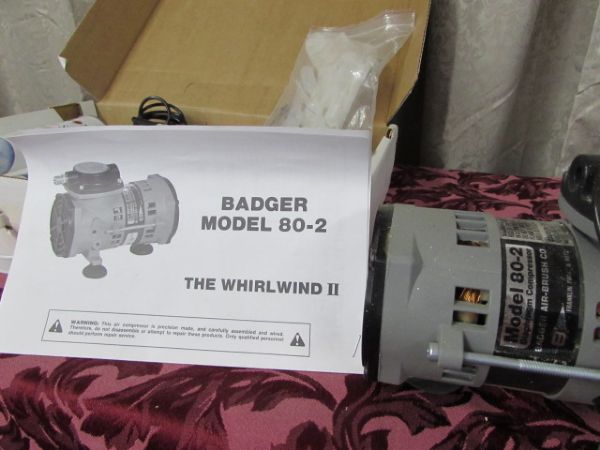 AIRBRUSH KIT WITH  BADGER AIR COMPRESSOR