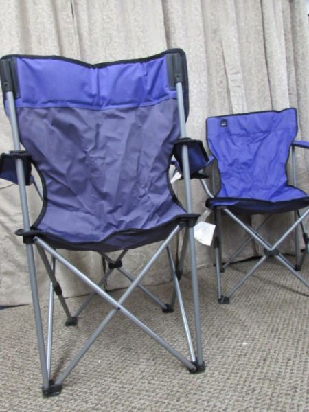 CANVAS SPORT FOLDING CHAIRS & TABLE