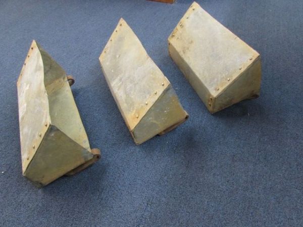 THREE WATERWHEEL BUCKETS