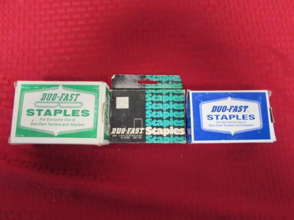 DUO-FAST STAPLE GUN & STAPLES
