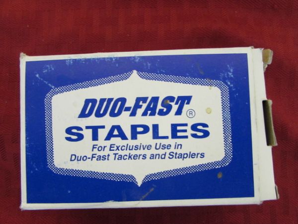 DUO-FAST STAPLE GUN & STAPLES