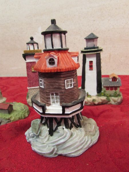 SIX COLLECTIBLE LIGHTHOUSES
