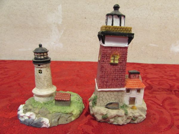 SIX COLLECTIBLE LIGHTHOUSES