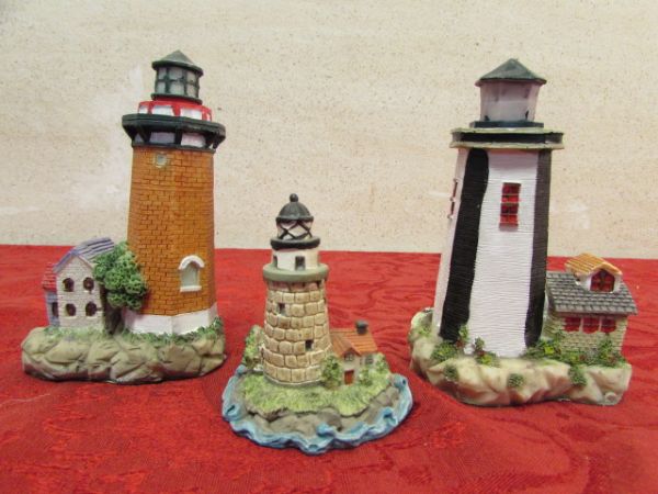 SIX COLLECTIBLE LIGHTHOUSES