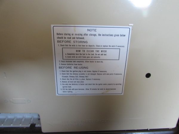 NEVER USED  RADIANT KEROSENE HEATER