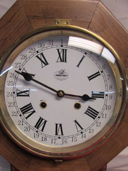 HANDSOME WOOD, WIND UP, PENDULUM WALL CLOCK 