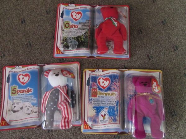 SIR BENTLEY SOFT SUITCASE AND OVERNIGHT BAG WITH BEANIE BABIES