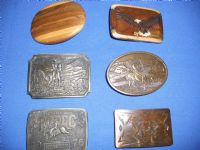 SIX COLLECTABLE BELT BUCKLES