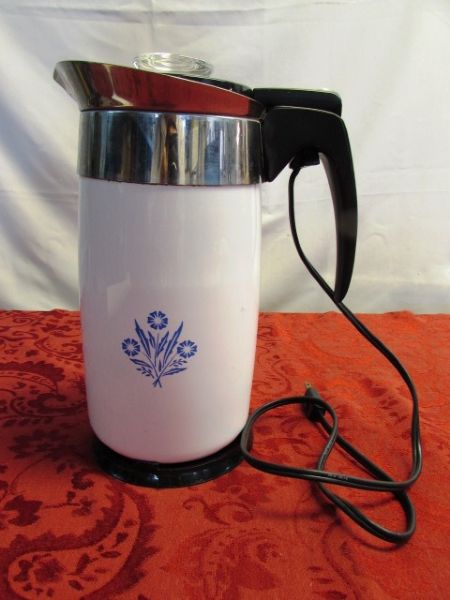 VINTAGE 10 CUP CORNING WARE PERCOLATOR