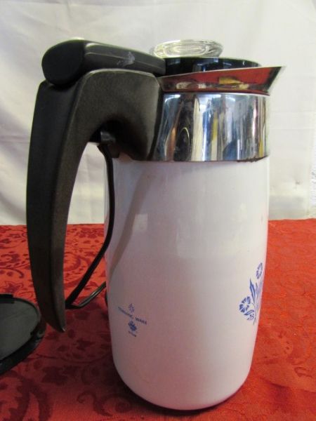 VINTAGE 10 CUP CORNING WARE PERCOLATOR