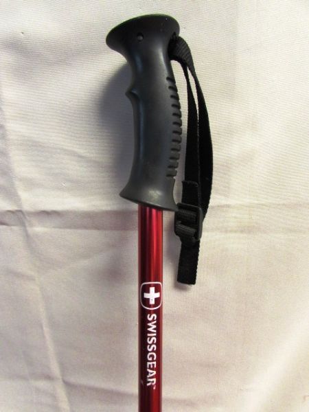 TAKE A HIKE!  SWISS GEAR HIKING STICK WITH COMPASS