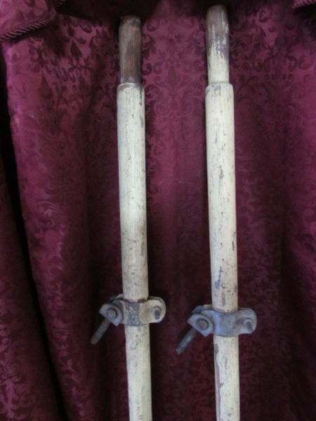 YELLOW WOODEN BOAT OARS