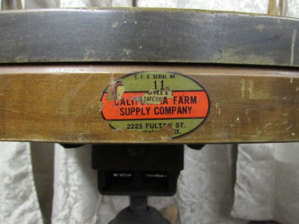ANTIQUE WOODEN OFFICE CHAIR by B.L. MARBLE CHAIR CO.