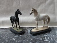 TWO STALLIONS, A BLACK & A GRAY  4.5" TALL
