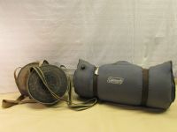 TWO VINTAGE OASIS CANTEENS & A COLEMAN CAMP  PAD