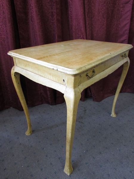 VINTAGE WRITING DESK WITH DRAWER