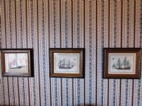 THREE VINTAGE FRAMED PRINTS BY H.A. MUTH FEATURING WORLD SAILING SHIPS 