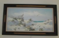 GORGEOUS BEAUTIFULLY FRAMED, SEASCAPE ORIGINAL OIL PAINTING ARTIST SIGNED(MORGAN) 