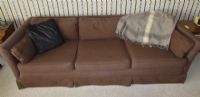 BROWN TWEED SOFA  MATCHES UPHOLSTERED CHAIR