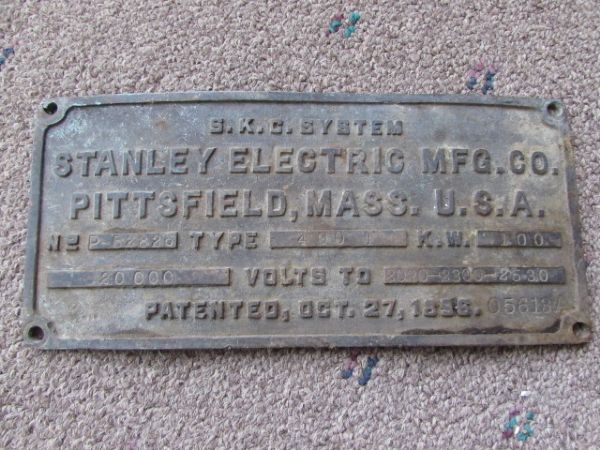 VINTAGE METAL ICE CHEST. STANLEY ELECTRIC PLAQUE, SHEARS & MORE