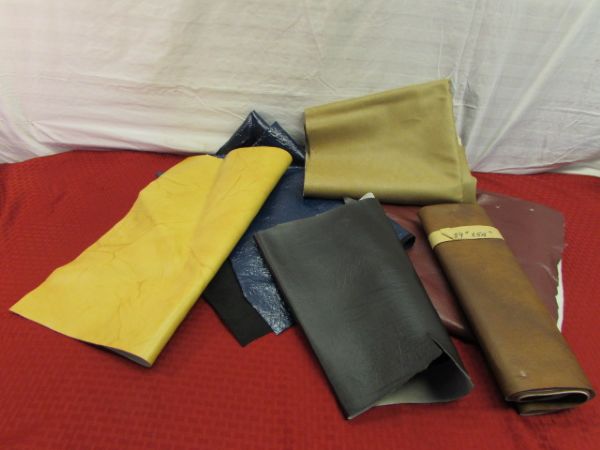 FAUX LEATHER FOR YOUR CRAFTING PROJECTS - VARIETY OF COLORS
