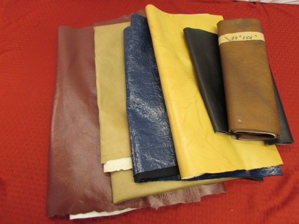 FAUX LEATHER FOR YOUR CRAFTING PROJECTS - VARIETY OF COLORS