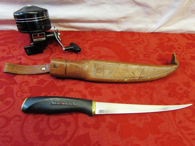 1967 Normark Filleting Knife W/ Leather Sheath Fiskars Finland 10