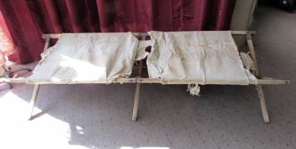 VINTAGE ARMY COT - WW I