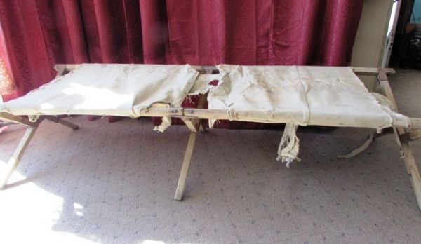 VINTAGE ARMY COT - WW I