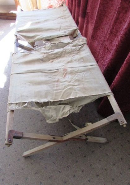 VINTAGE ARMY COT - WW I