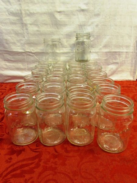 KERR CANNING JARS - INCLUDES VINTAGE AMETHYST