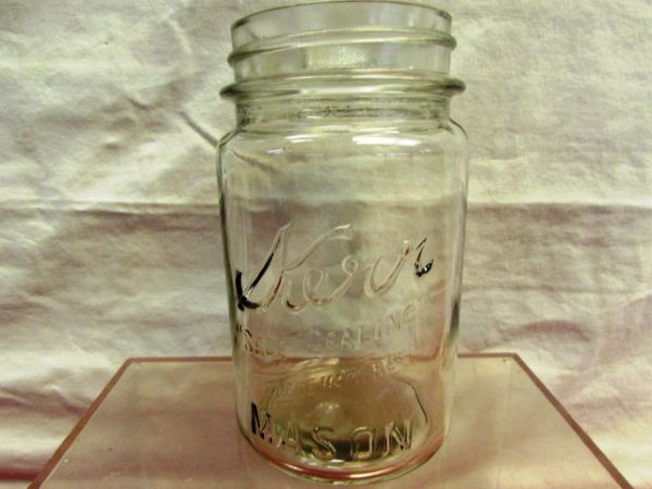 KERR CANNING JARS - INCLUDES VINTAGE AMETHYST