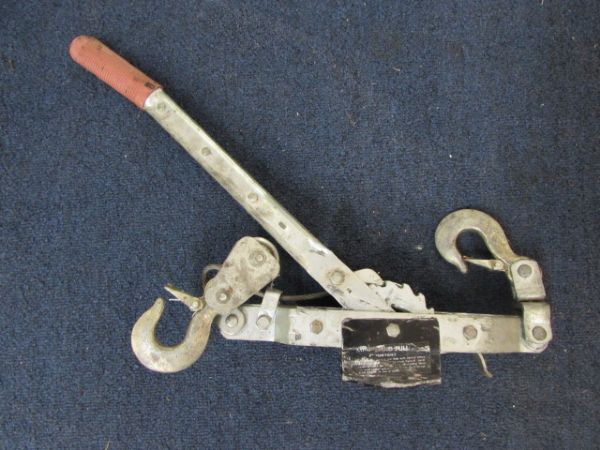 TWO COME ALONG HAND WINCH TOOLS