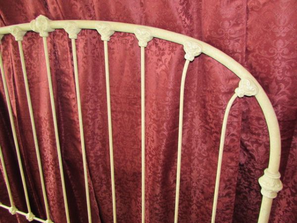 WONDERFUL QUEEN SIZE WROUGHT IRON BED FRAME, VERY STURDY! 