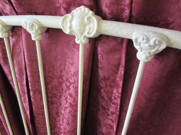 WONDERFUL QUEEN SIZE WROUGHT IRON BED FRAME, VERY STURDY! 