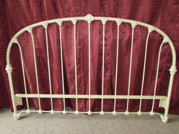 WONDERFUL QUEEN SIZE WROUGHT IRON BED FRAME, VERY STURDY! 