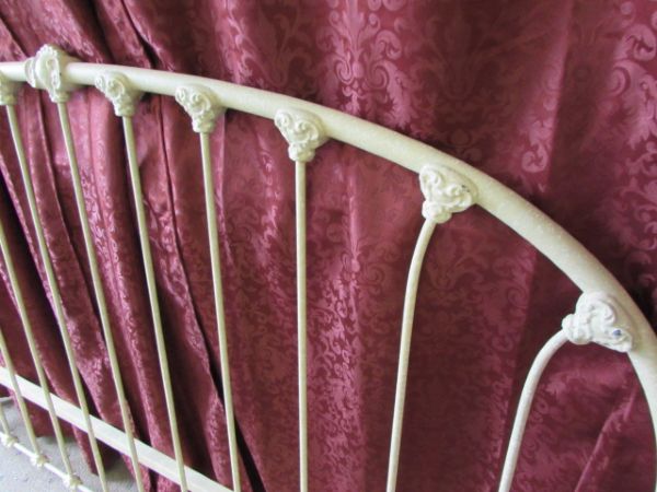 WONDERFUL QUEEN SIZE WROUGHT IRON BED FRAME, VERY STURDY! 