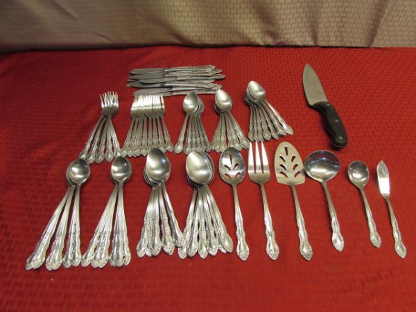 IMPERIAL FLATWARE SET & REVEREWARE KITCHEN KNIFE