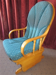 HER COZY GLIDER!  MATCHING GLIDER WITH REMOVABLE CUSHION 