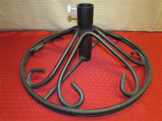STURDY WROUGHT IRON UMBRELLA STAND FOR YOUR PATIO