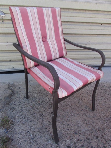 PATIO GLIDER SWING, PICNIC TABLE & TWO CHAIRS