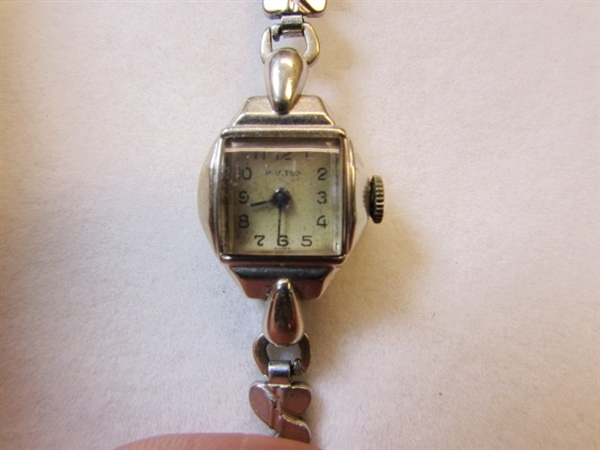 KEEP TRACK OF TIME - TWO WOMEN'S VINTAGE WATCHES 14K ART DECO WINTON & ELECTRIC TIMEX