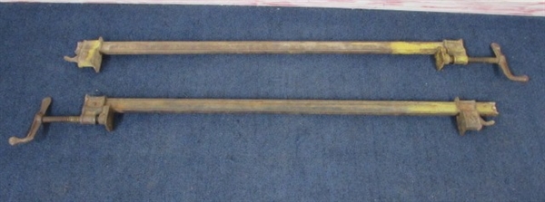 TWO VINTAGE BAR CLAMPS