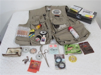  A FAVORITE FLY FISHING VEST & EQUIPMENT