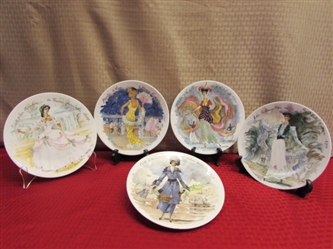 FIVE COLLECTIBLE WOMEN OF THE CENTURY PLATES DARCEAU-LIMOGES FRANCE