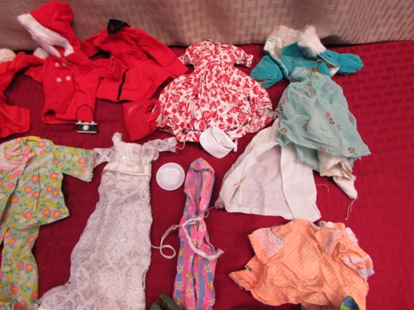 HUGE COLLECTION OF VINTAGE BARBIE & KEN CLOTHES, SHOES & ACCESSORIES - 1969 LET'S HAVE A BALL INCLUDED!