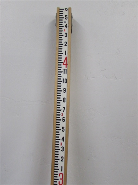 VINTAGE 8' DAVID WHITE SURVEYORS STICK 
