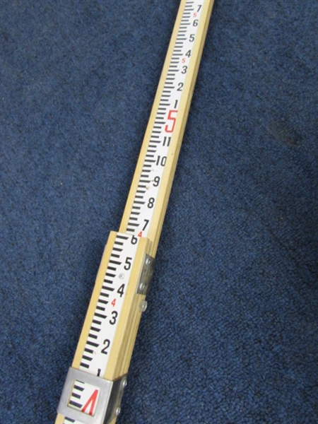VINTAGE 8' DAVID WHITE SURVEYORS STICK 