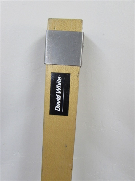 VINTAGE 8' DAVID WHITE SURVEYORS STICK 