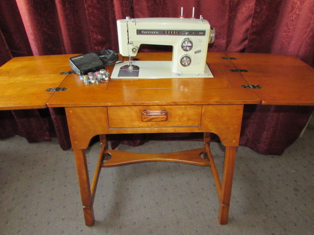 Lot Detail - GORGEOUS SCANDINAVIAN STYLE SOLID MAPLE SEWING CABINET
